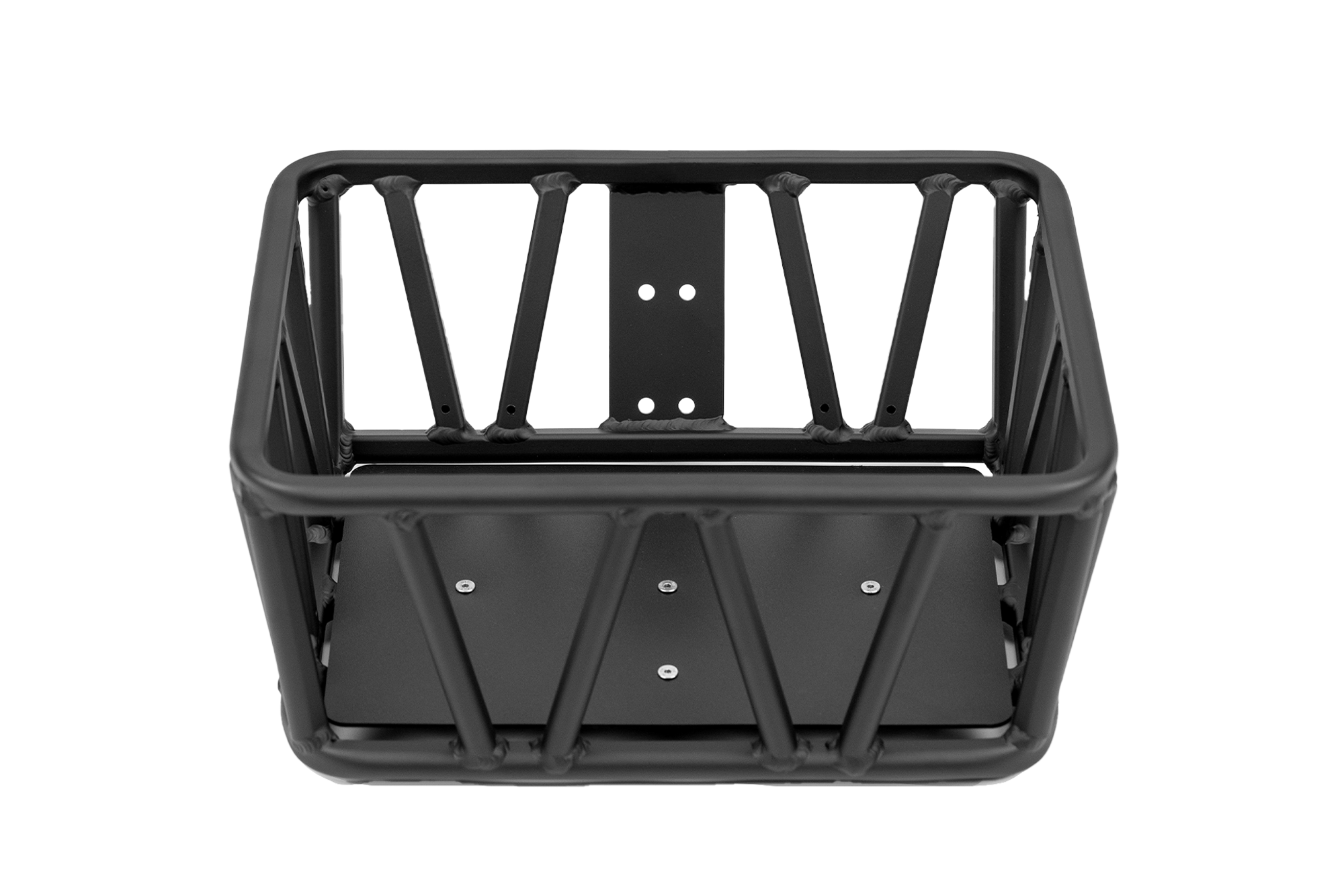 Matte black aluminum front basket for Euphree electric bikes, 25lb capacity