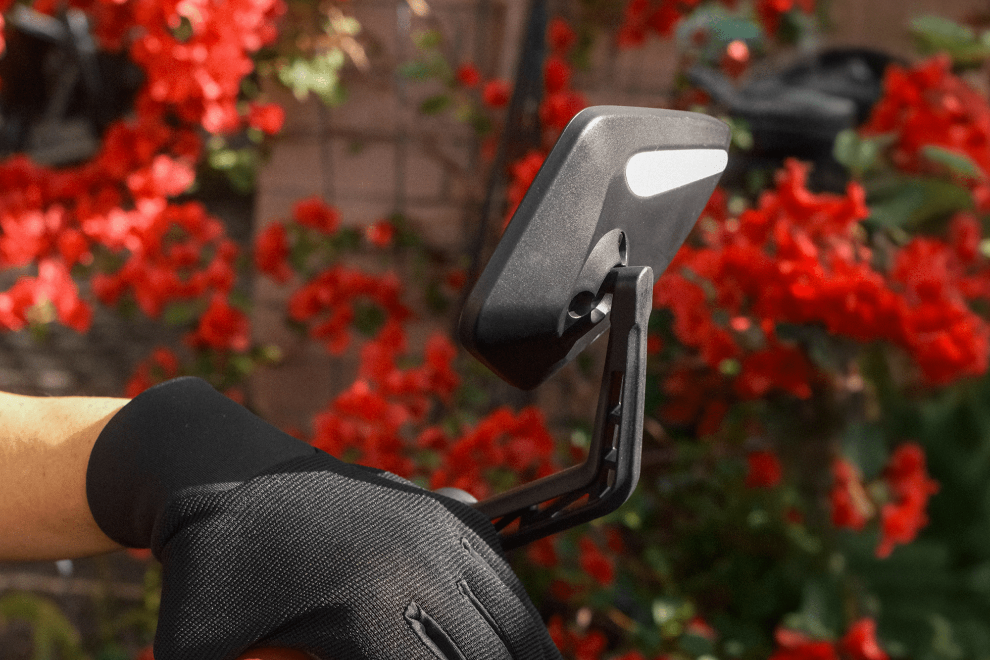 Euphree adjustable bike mirror mounted on handlebar for improved rear-view visibility